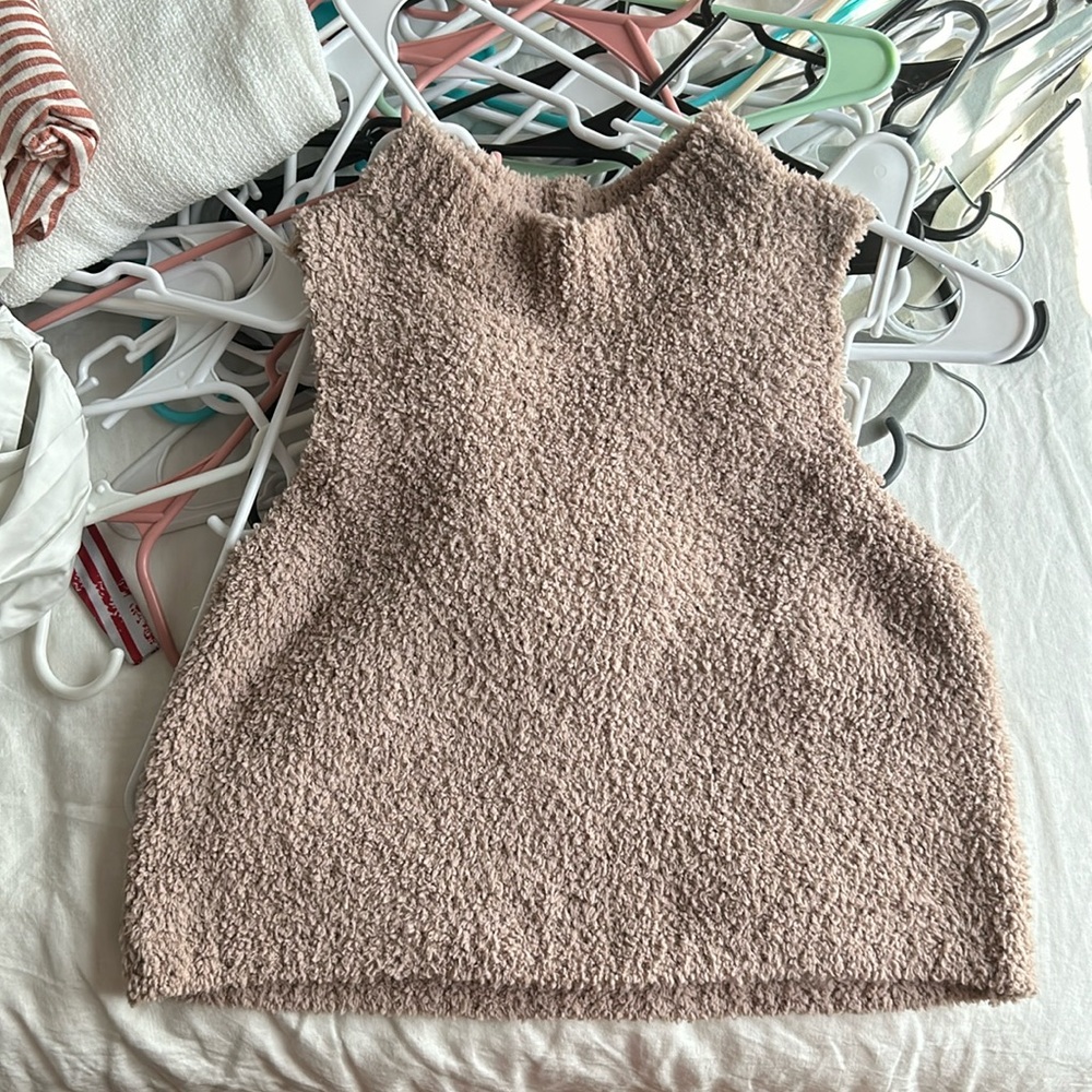 Fuzzy sweater vest